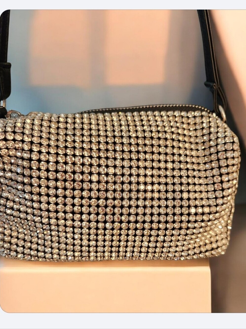Silver Rhinestone Mini Shoulder Bag By Akira ■ No Offers■ firm■ Nwt
